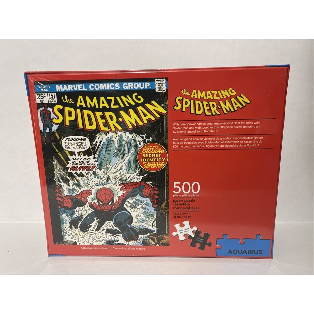 Marvel The Amazing Spider-Man #151 Comic Cover Puzzle 500 Pc 14x19 Sealed New